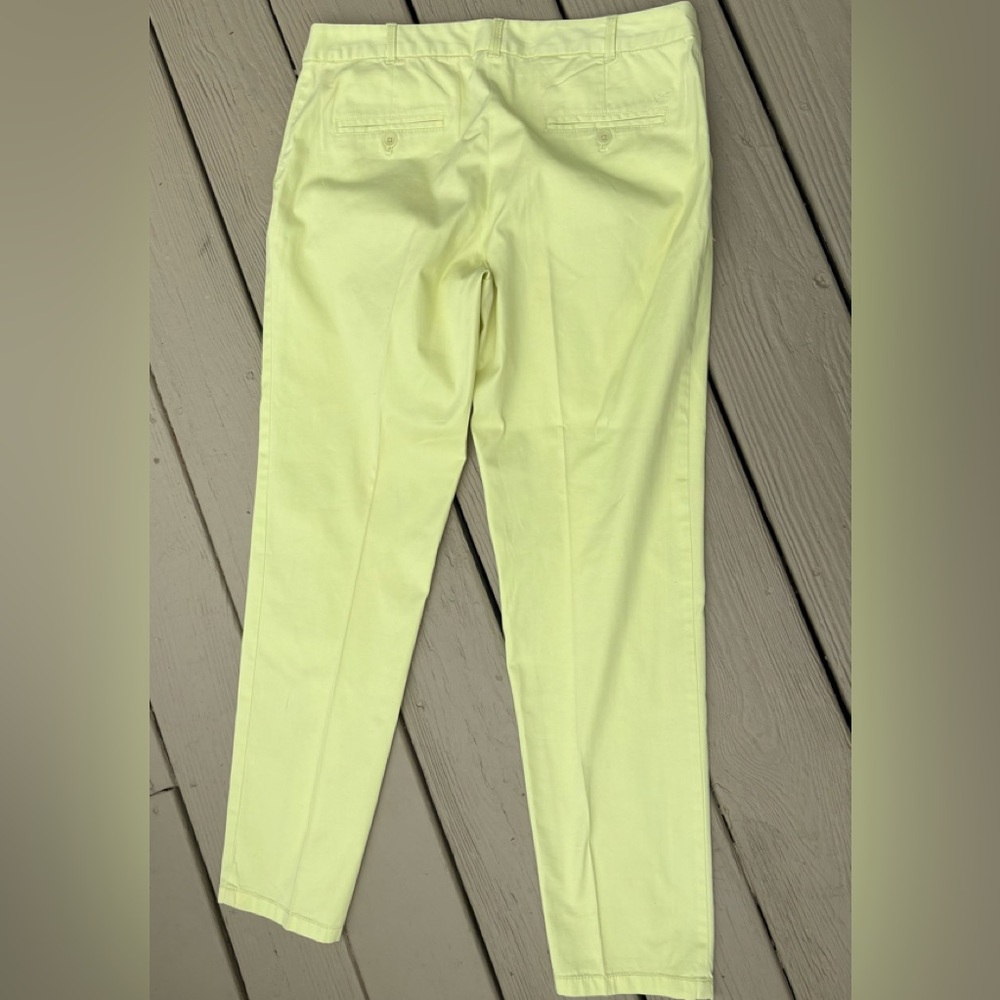 Talbots Lemon Yellow Straight Leg Ankle Pants, Size: 6 - Picture 2 of 7
